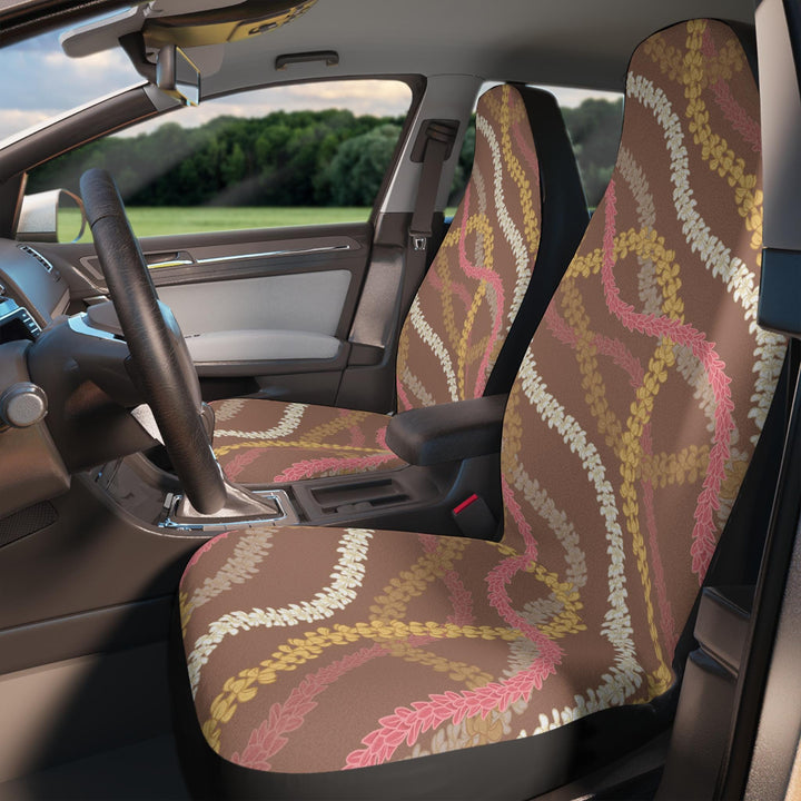 Hawaiian Car Seat Covers – Tropical Flower Lei Design | Universal Fit Seats
