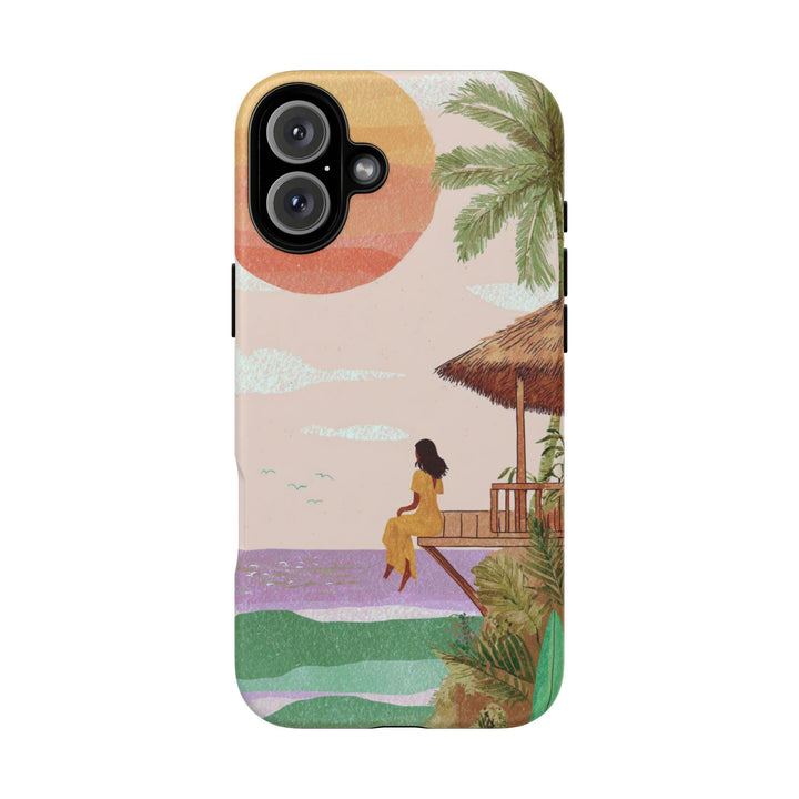 Tough Dual Layer Phone Case | Tropical Coastal Design for iPhone & Samsung