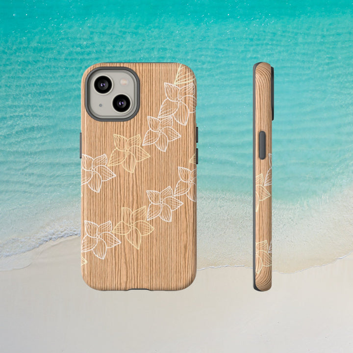 Plumeria Lei Phone Case – Durable Dual-Layer Hawaiian Phone Case with Glossy Matte Finish