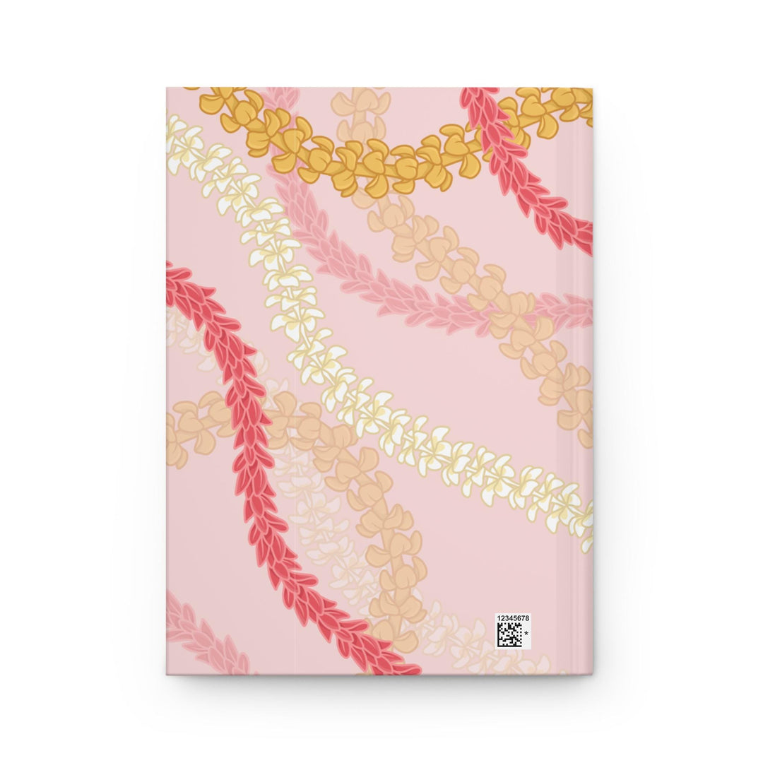 Hawaiian Flower Lei Hardcover Journal | 150 Lined Pages & Pink Floral Lei Notebook