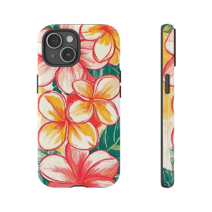 Vintage Hawaiian Phone Case – Tough Floral Phone Cover | Dual Layer Protective Case