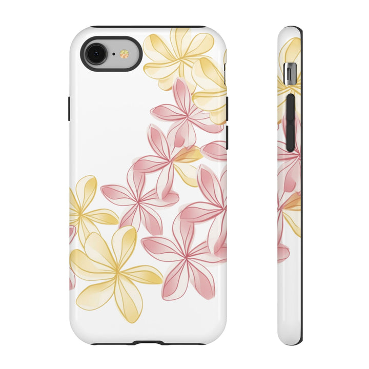 Hawaiian Flower Lei Case - Tough Phone Case With Pink Plumeria Floral Design
