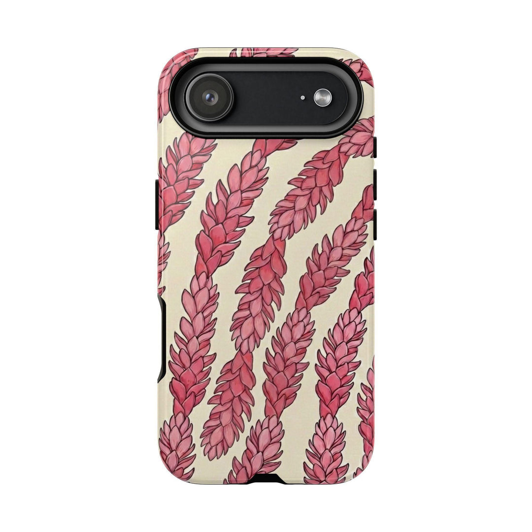 Hawaiian Red Ginger Phone Case - Vibrant Floral, Dual Layer Protection