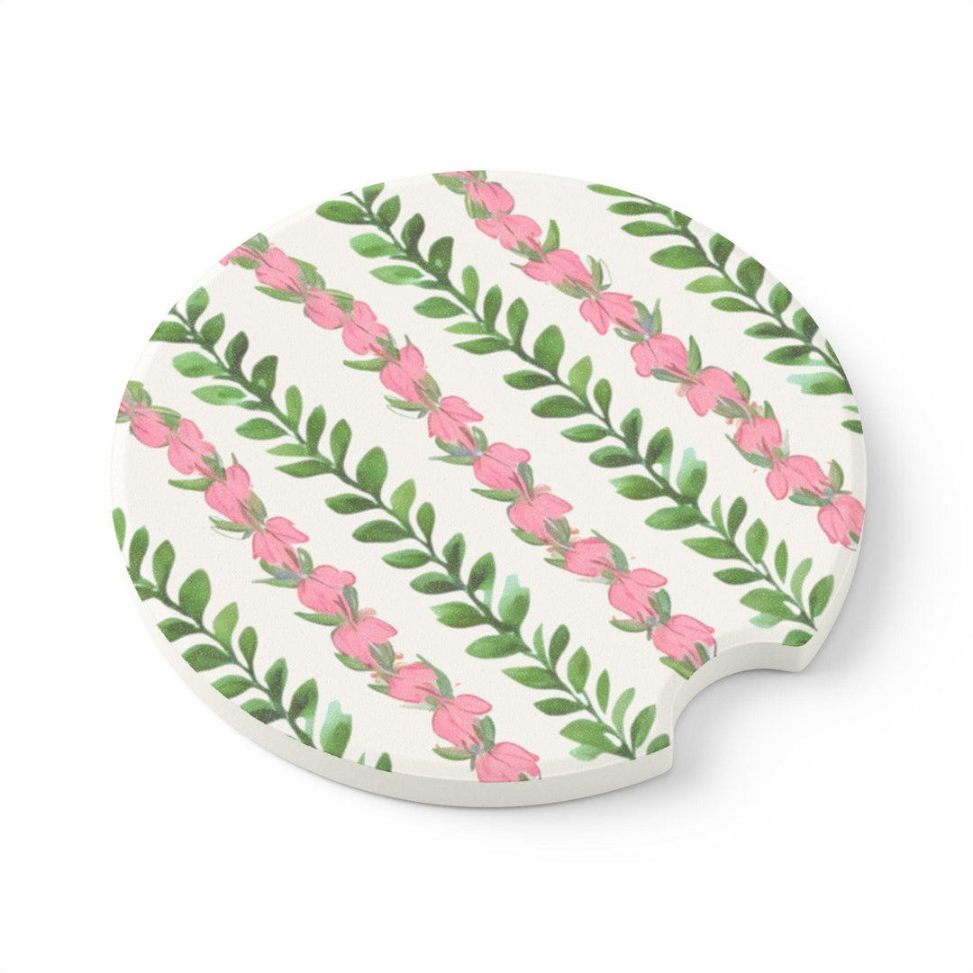 Flower Lei Car Coasters (Set of 2) | Soapstone Universal Fit Cup Holder Protector