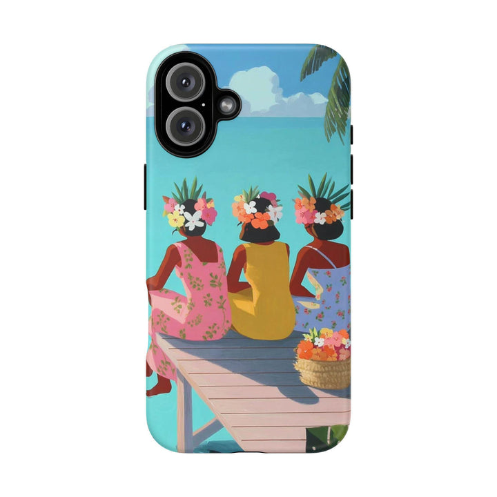 Tough Dual Layer Phone Case | Ohana Polynesian Sisterhood Print for iPhone & Samsung