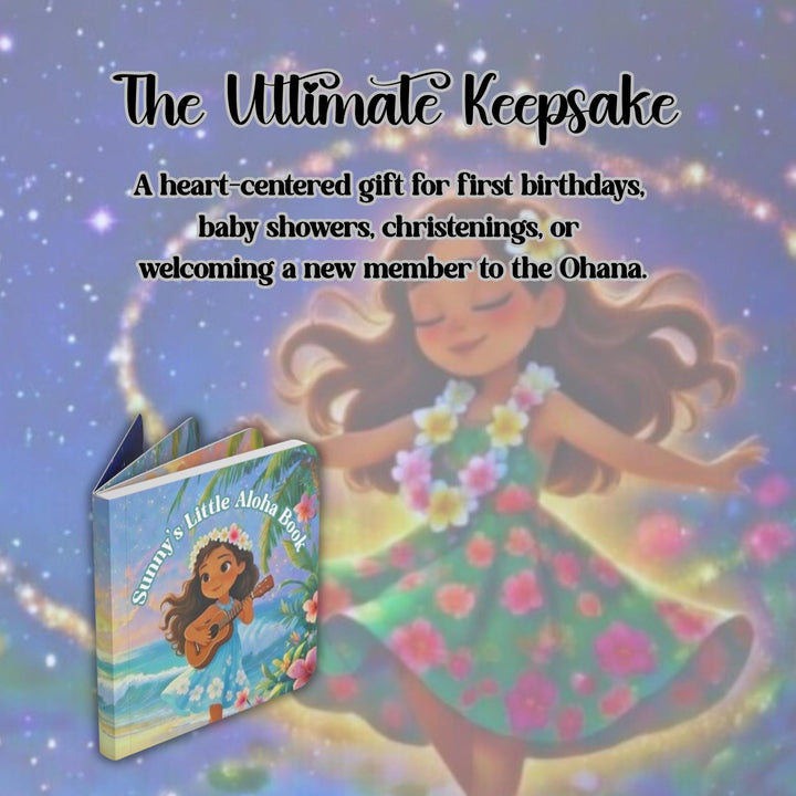 Personalised Little Aloha Board Book – Hawaiian Mindfulness Story for children of all ages, first birthday, toddlers, christening gift