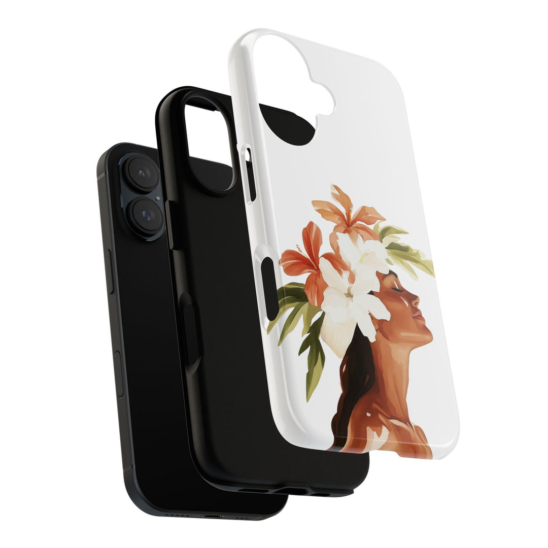 Tough Dual Layer Phone Case | Island Girl Tropical Design for iPhone & Samsung