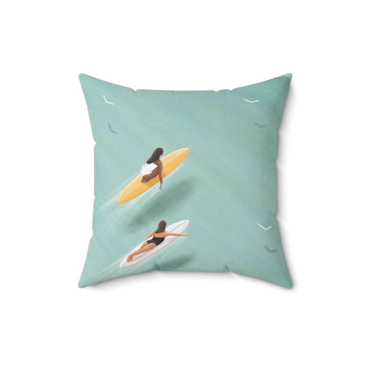 Watercolour Coastal Cushion Cover | Surfing Print
