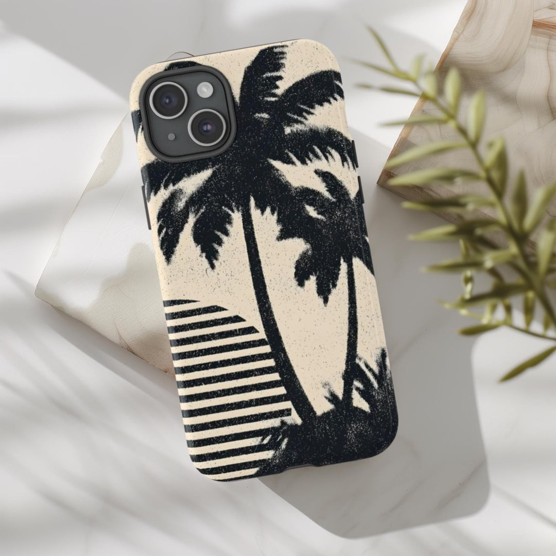 Tough Dual Layer Phone Case | Vintage Palm Tree Design for iPhone & Samsung