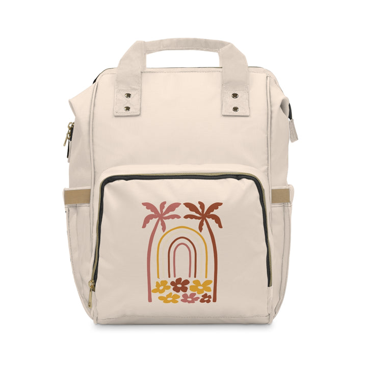 Diaper Bag Backpack | Plumeria Floral Print & Stylish Universal Fit