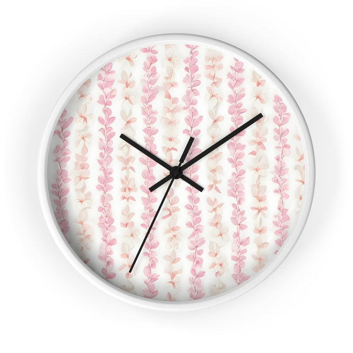 Hawaiian Flower Lei Wall Clock | Silent Quartz Movement & Coastal Floral Decor