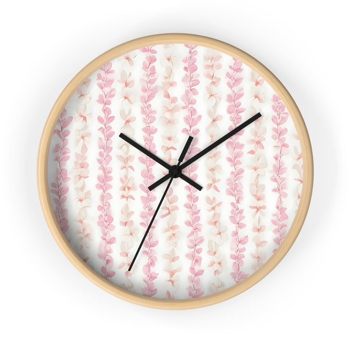 Hawaiian Flower Lei Wall Clock | Silent Quartz Movement & Coastal Floral Decor