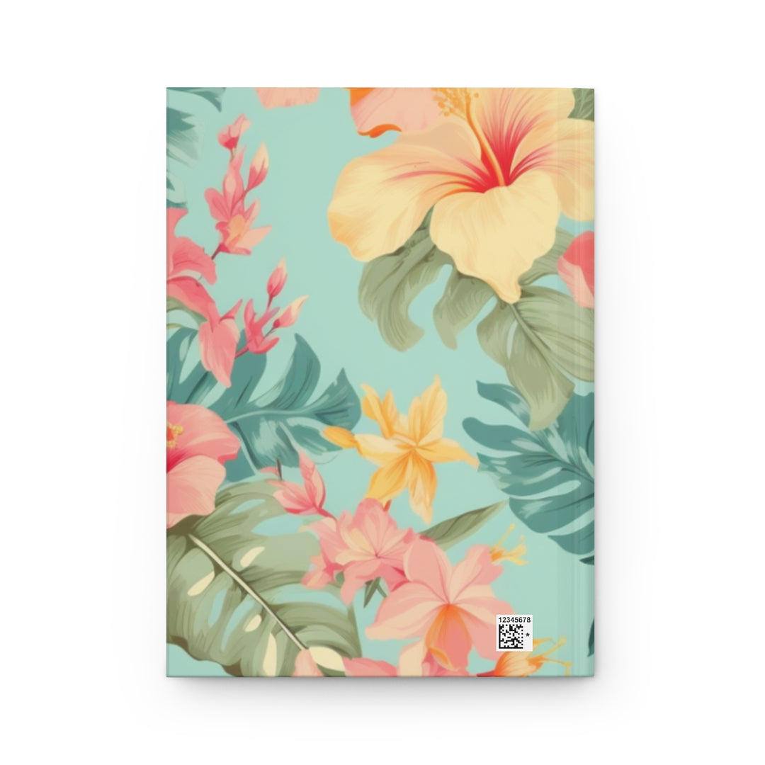 Happy Aloha Hardcover Journal | 150 Lined Pages & Tropical Hibiscus Floral Notebook