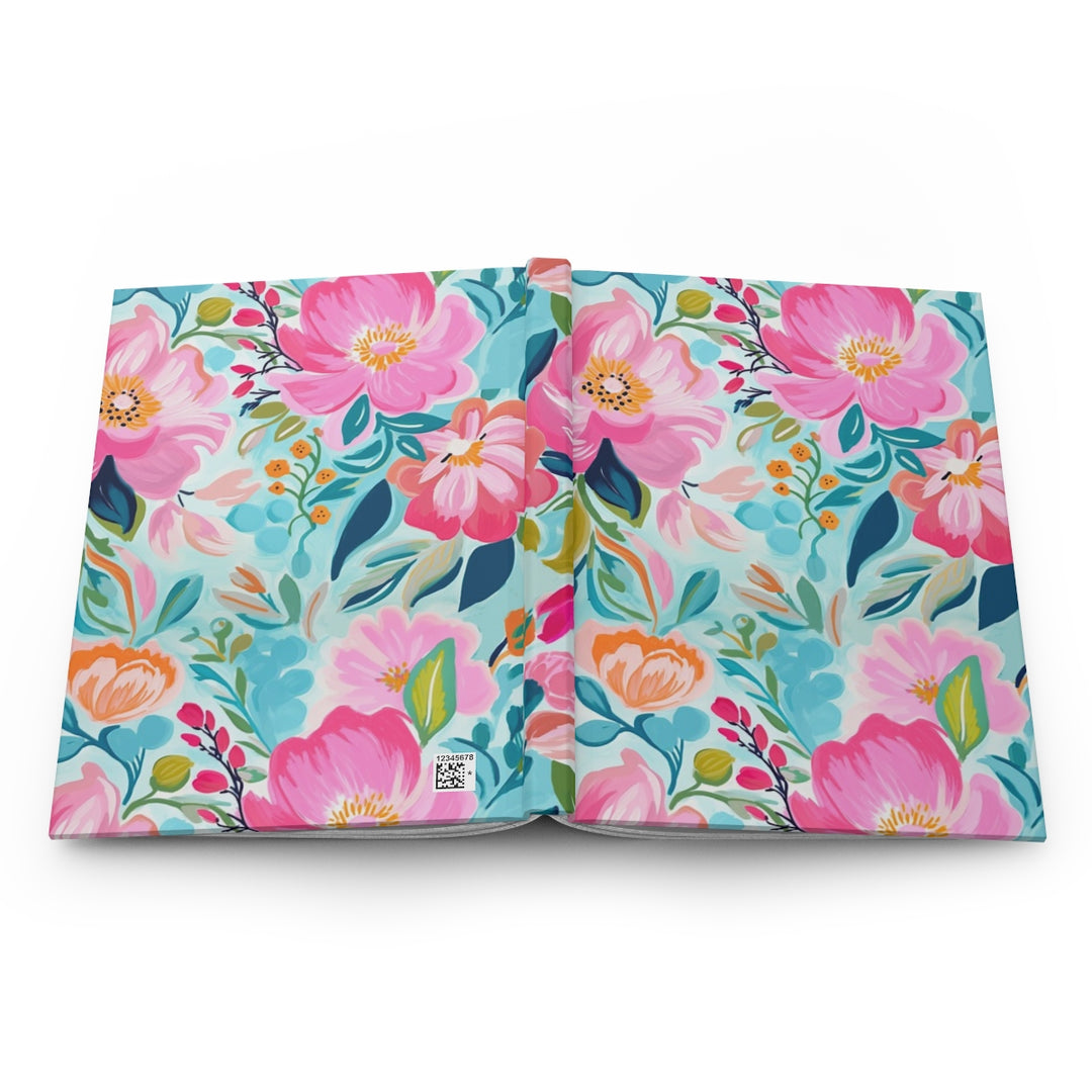 Oahu Flower Garden Hardcover Lined Journal | 150 Pages & Pink Tropical Floral Notebook