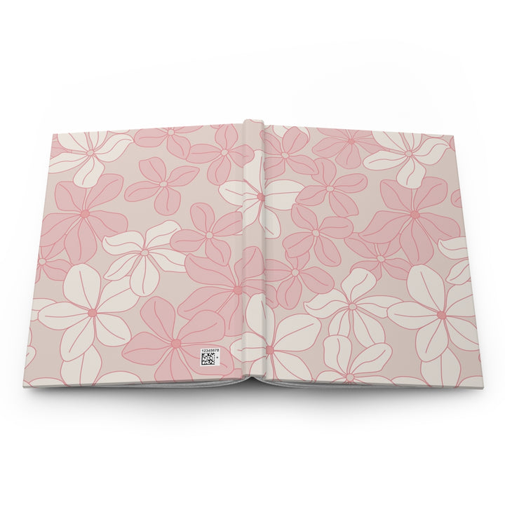 Plumeria Hardcover Journal | 150 Lined Pages & Pink Floral Lei Notebook