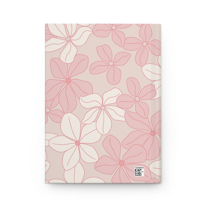 Plumeria Hardcover Journal | 150 Lined Pages & Pink Floral Lei Notebook