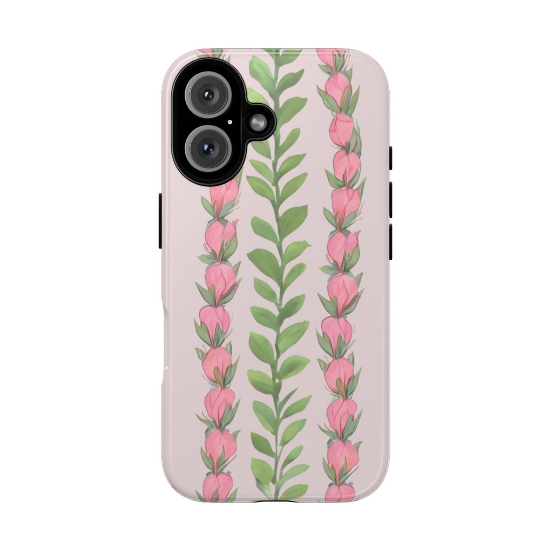 Tough Dual Layer Phone Case | Hawaiian Flower Lei Print for iPhone & Samsung