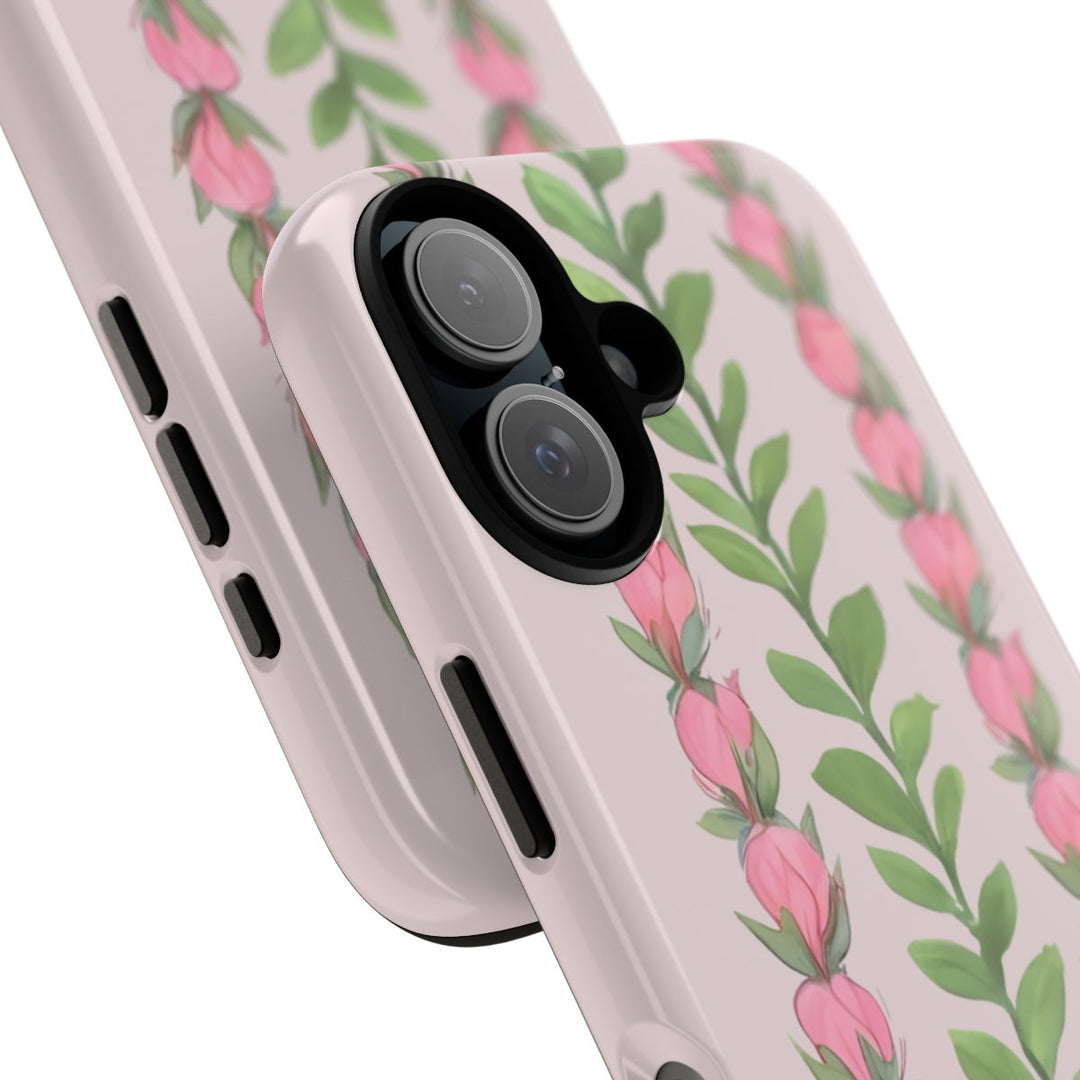 Tough Dual Layer Phone Case | Hawaiian Flower Lei Print for iPhone & Samsung