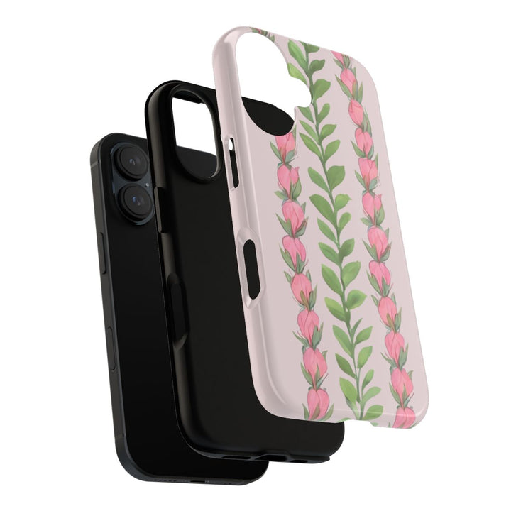 Tough Dual Layer Phone Case | Hawaiian Flower Lei Print for iPhone & Samsung