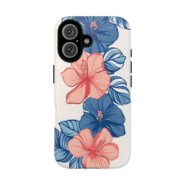 Tough Dual Layer Phone Case | Hibiscus Tropical Floral Print for iPhone & Samsung