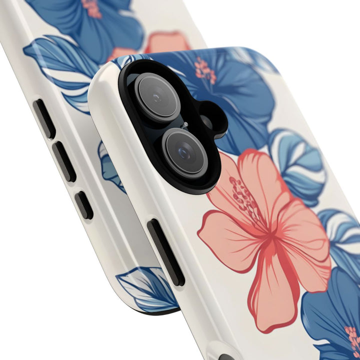 Tough Dual Layer Phone Case | Hibiscus Tropical Floral Print for iPhone & Samsung