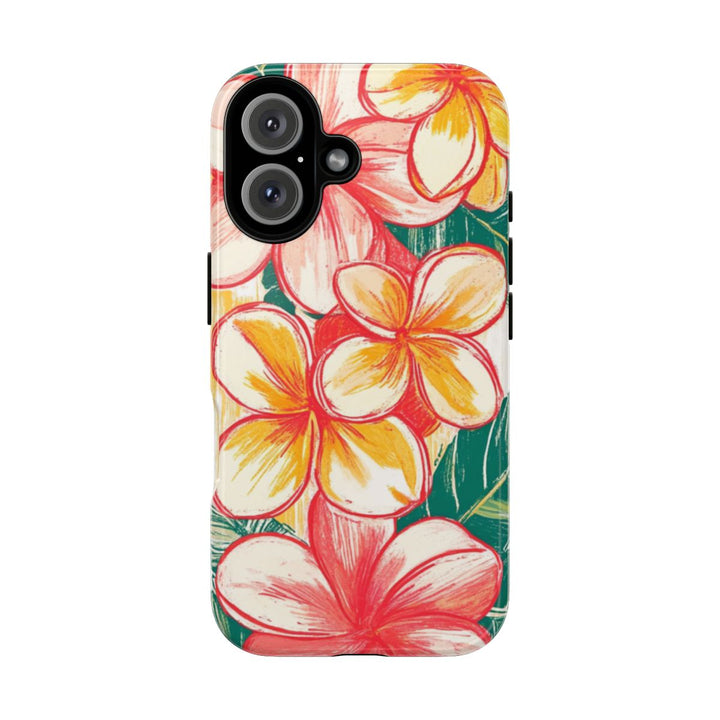Vintage Hawaiian Phone Case – Tough Floral Phone Cover | Dual Layer Protective Case