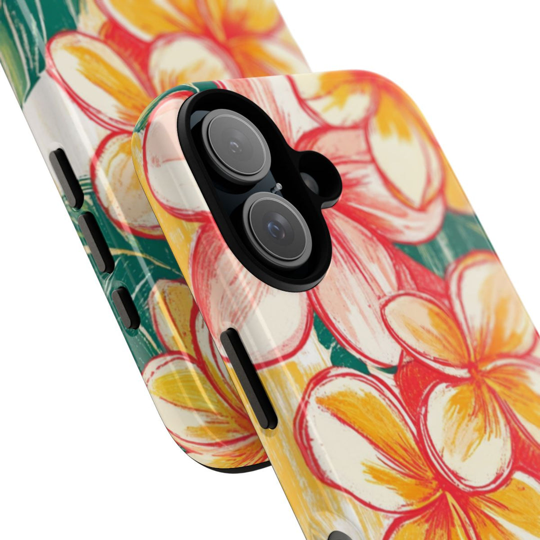 Vintage Hawaiian Phone Case – Tough Floral Phone Cover | Dual Layer Protective Case