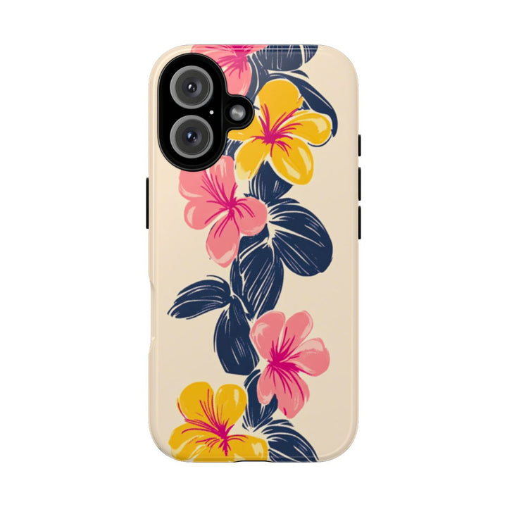 Tough Phone Case | Vintage Hawaiian Hibiscus Print for iPhone & Samsung