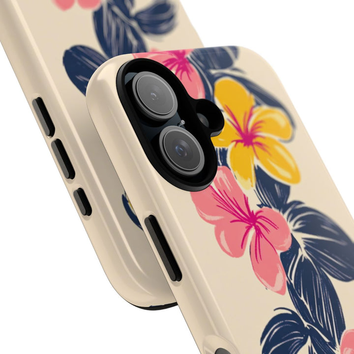 Tough Phone Case | Vintage Hawaiian Hibiscus Print for iPhone & Samsung