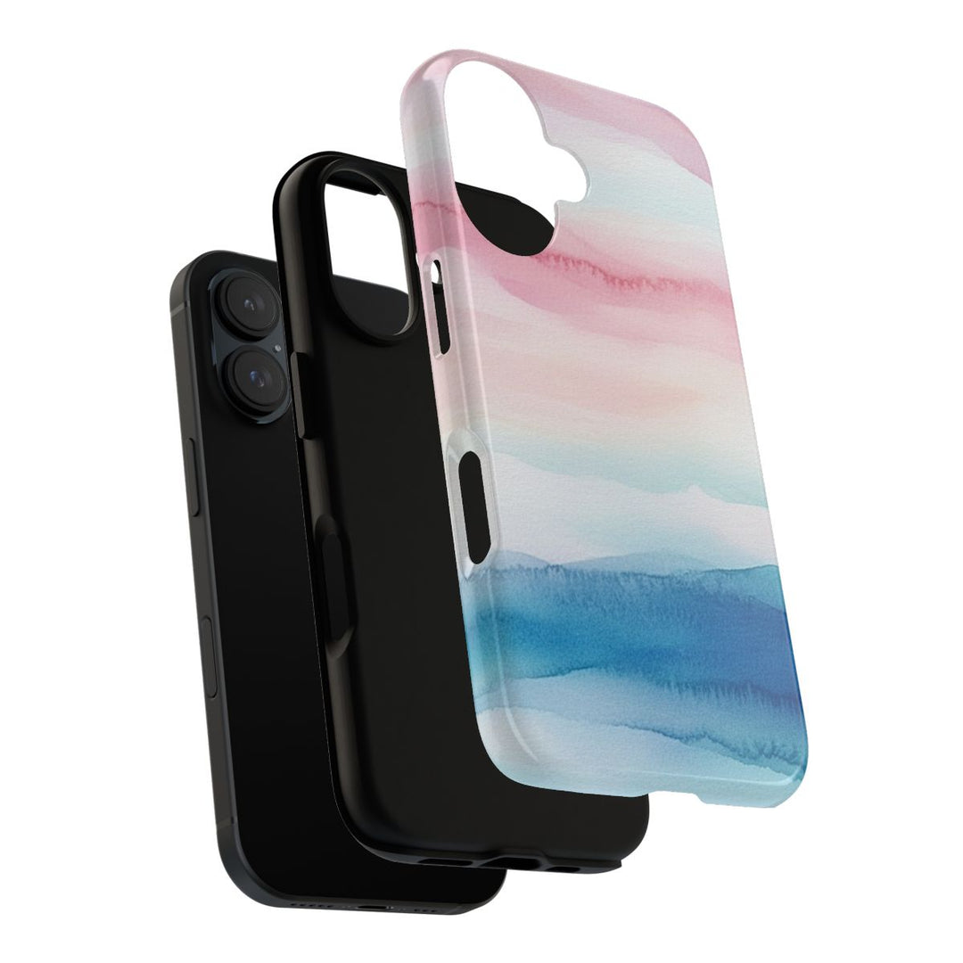 Tough Dual Layer Phone Case | Minimalist Ocean Surf Print for iPhone & Samsung