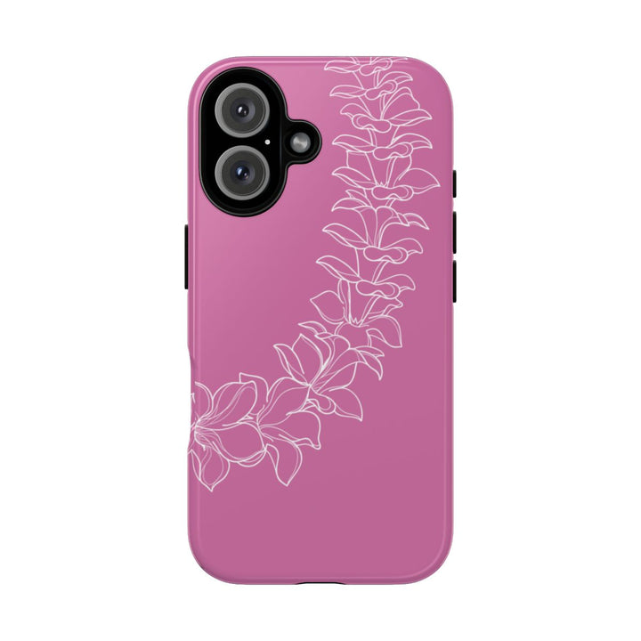 Tough Dual Layer Phone Case | Hawaiian Flower Lei Print for iPhone & Samsung