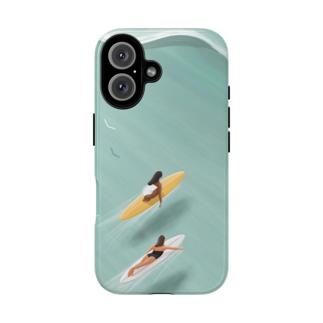 Tough Dual Layer Phone Case | Surfer Girls Boho Design for iPhone & Samsung