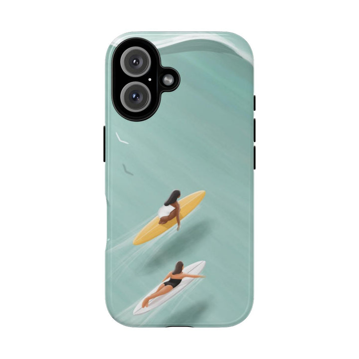 Tough Dual Layer Phone Case | Surfer Girls Boho Design for iPhone & Samsung