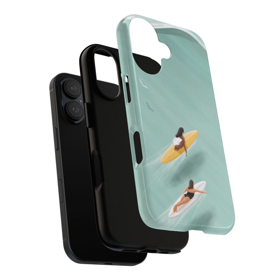 Tough Dual Layer Phone Case | Surfer Girls Boho Design for iPhone & Samsung