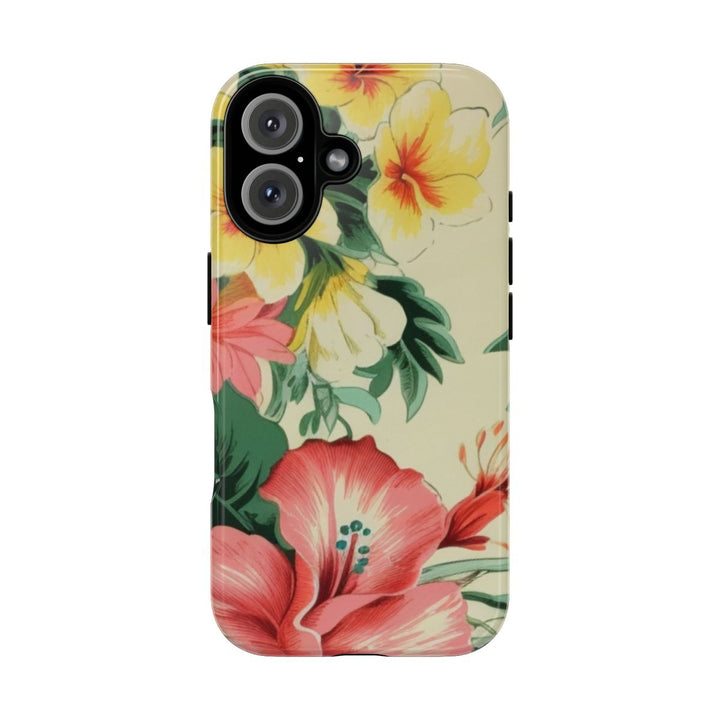 Tough Dual Layer Phone Case | Vintage Hawaiian Print for iPhone & Samsung