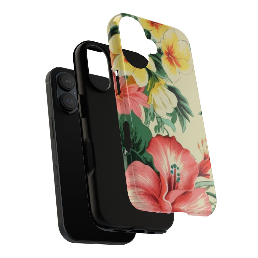 Tough Dual Layer Phone Case | Vintage Hawaiian Print for iPhone & Samsung