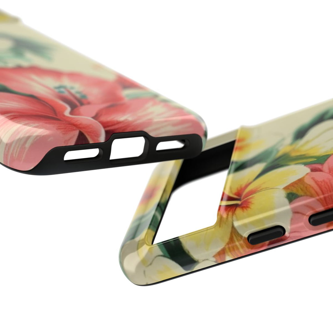 Tough Dual Layer Phone Case | Vintage Hawaiian Print for iPhone & Samsung