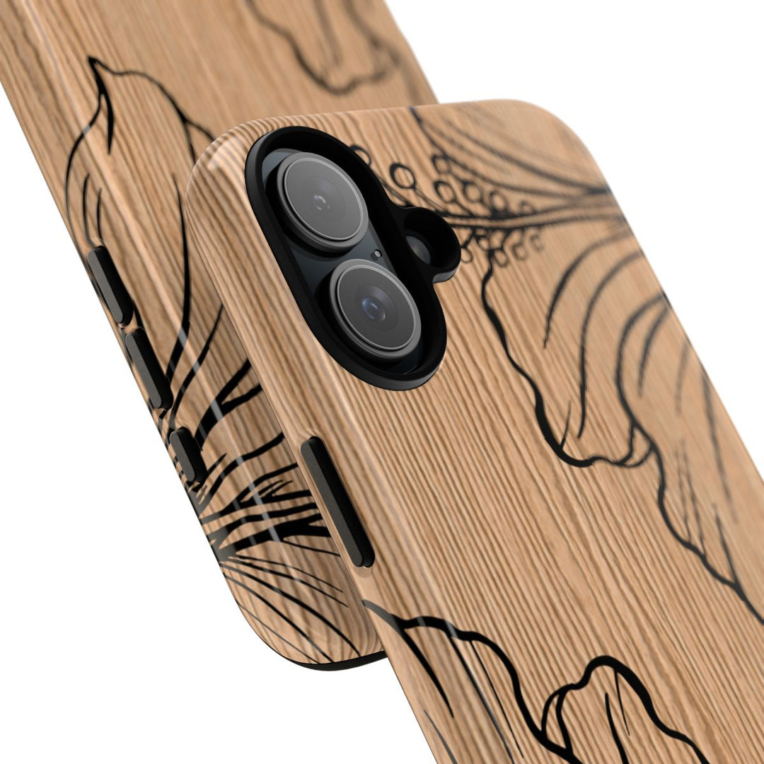 Tough Dual Layer Phone Case | Hibiscus Tropical Floral Print for iPhone & Samsung