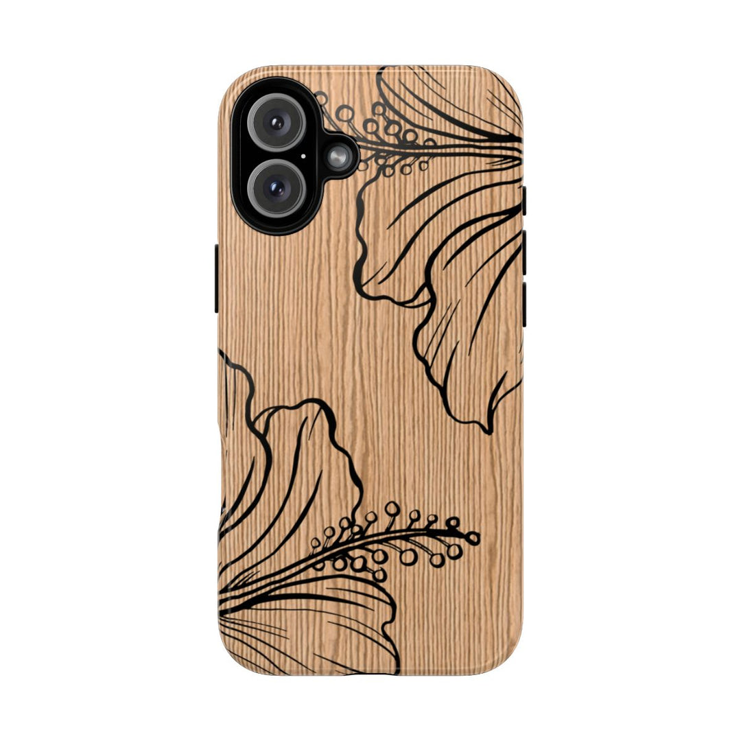 Tough Dual Layer Phone Case | Hibiscus Tropical Floral Print for iPhone & Samsung