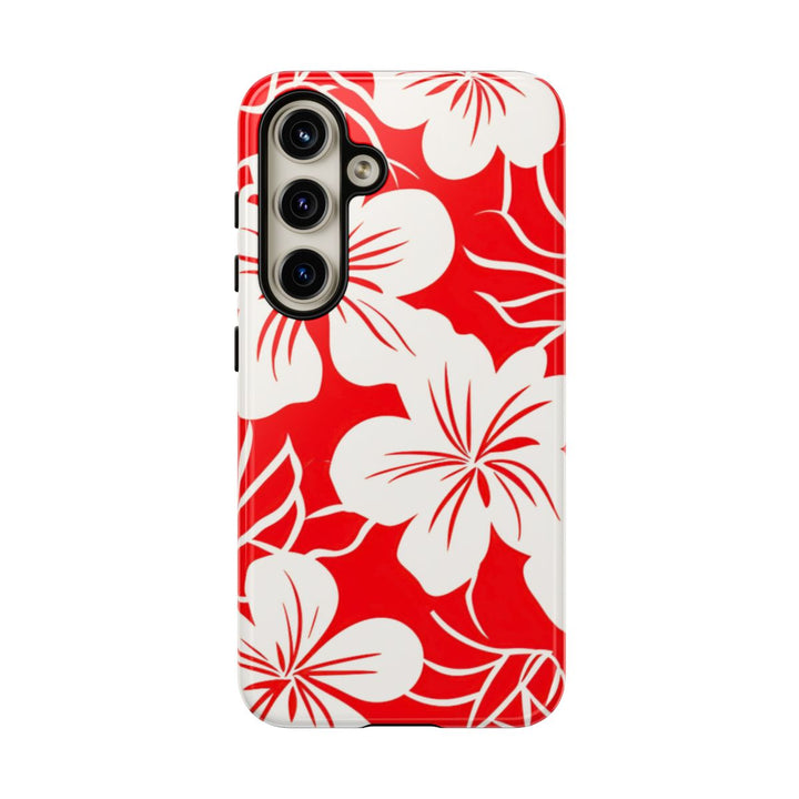 Tough Dual Layer Phone Case | Hawaiian Floral Print for iPhone & Samsung