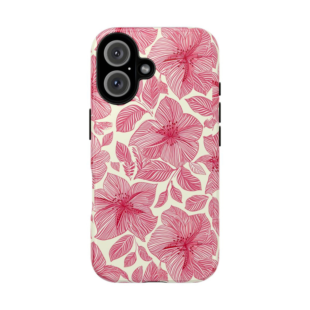Tough Dual Layer Phone Case | Hawaiian Hibiscus Print for iPhone & Samsung