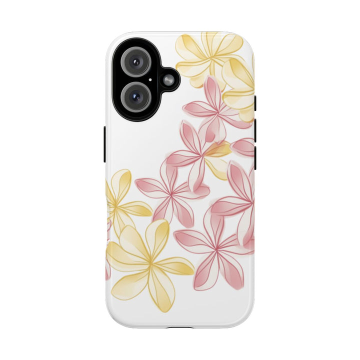 Hawaiian Flower Lei Case - Tough Phone Case With Pink Plumeria Floral Design