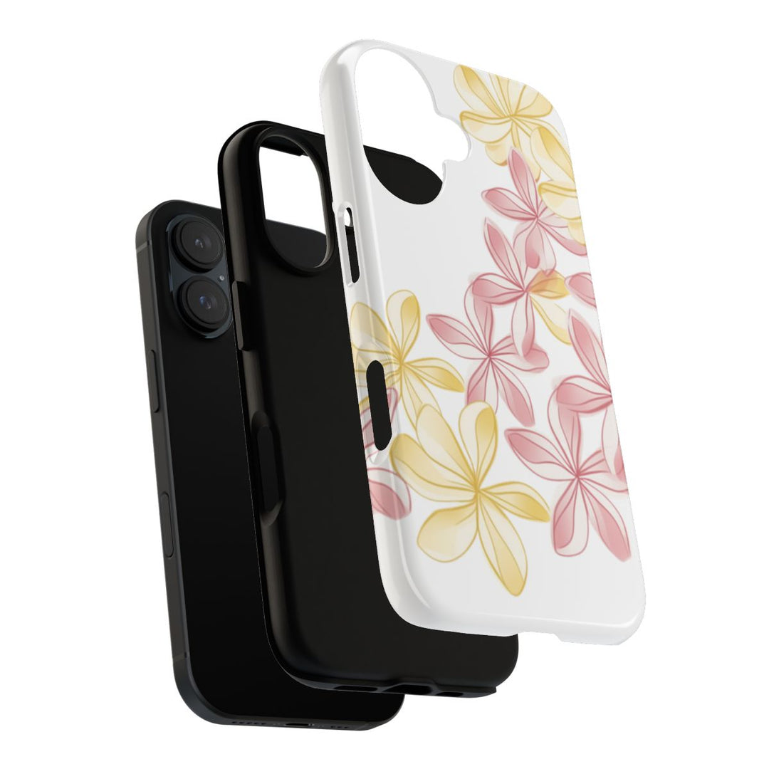 Hawaiian Flower Lei Case - Tough Phone Case With Pink Plumeria Floral Design