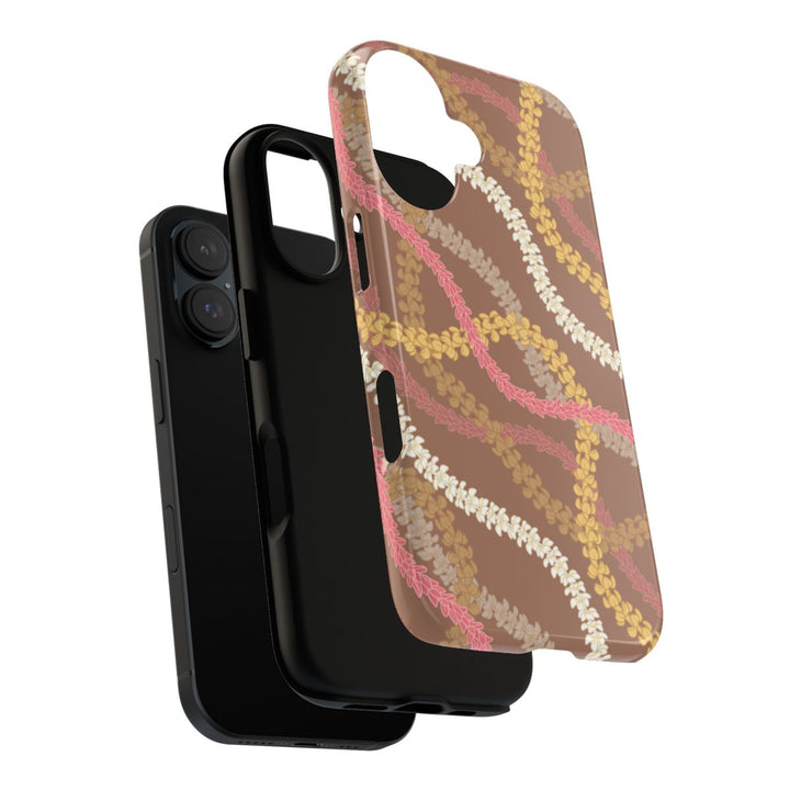 Tough Dual Layer Phone Case | Pink Plumeria Lei Design for iPhone & Samsung
