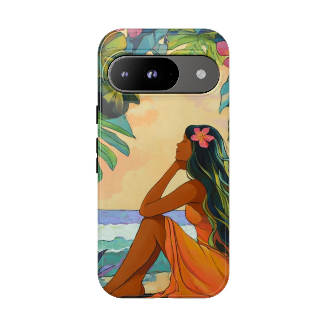 Tough Dual Layer Phone Case | Island Girl Tropical Design for iPhone & Samsung