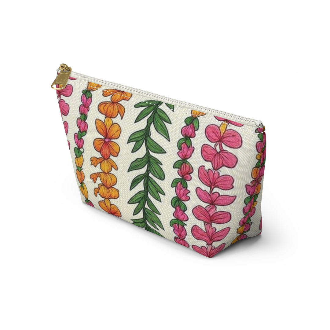 Hawaiian Lei Luxury Accessory Pouch – Tropical Floral Makeup & Travel Ba