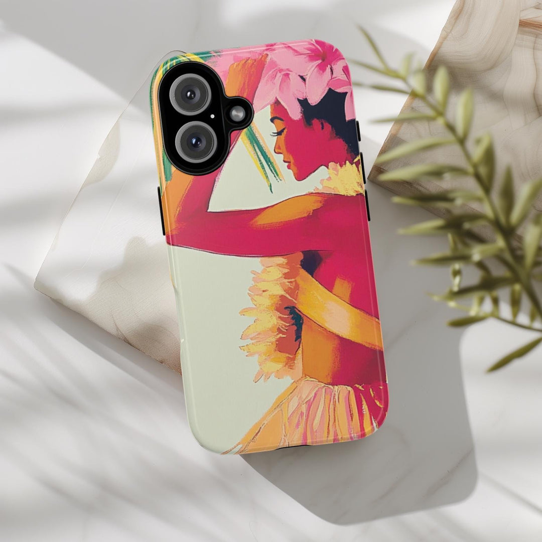 Tough Dual Layer Phone Case | Aloha Spirit Hula Girl Art for iPhone & Samsung