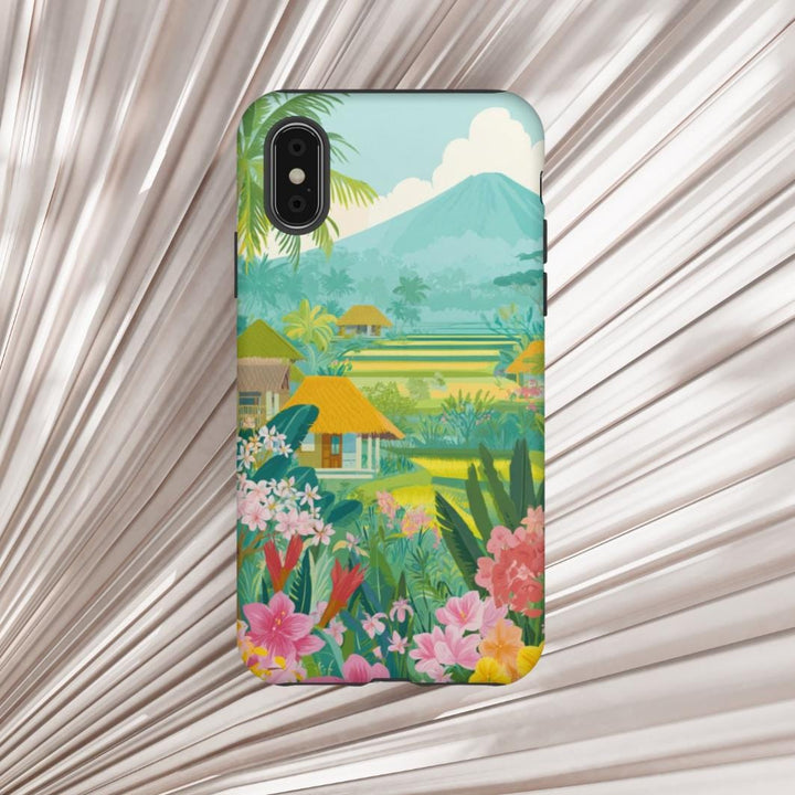 Ubud Tough Phone Case | Vintage Tropical Design for iPhone & Samsung