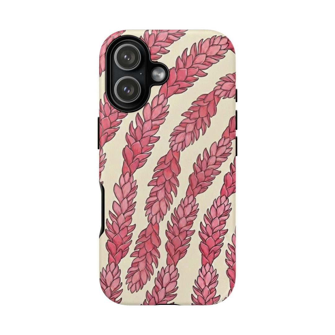 Hawaiian Red Ginger Phone Case - Vibrant Floral, Dual Layer Protection