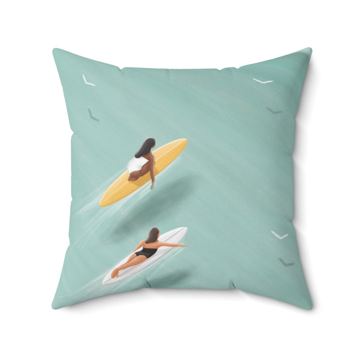 Watercolour Coastal Cushion Cover | Surfing Print
